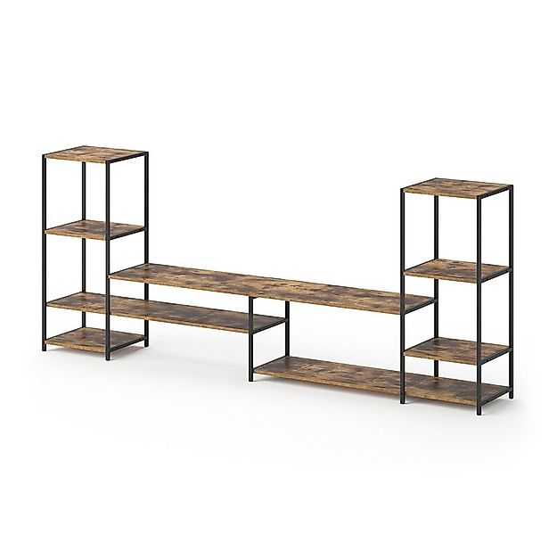 Vicco Lowboard Fyrk, Eiche rustikal/Schwarz, 226 x 93 cm günstig online kaufen