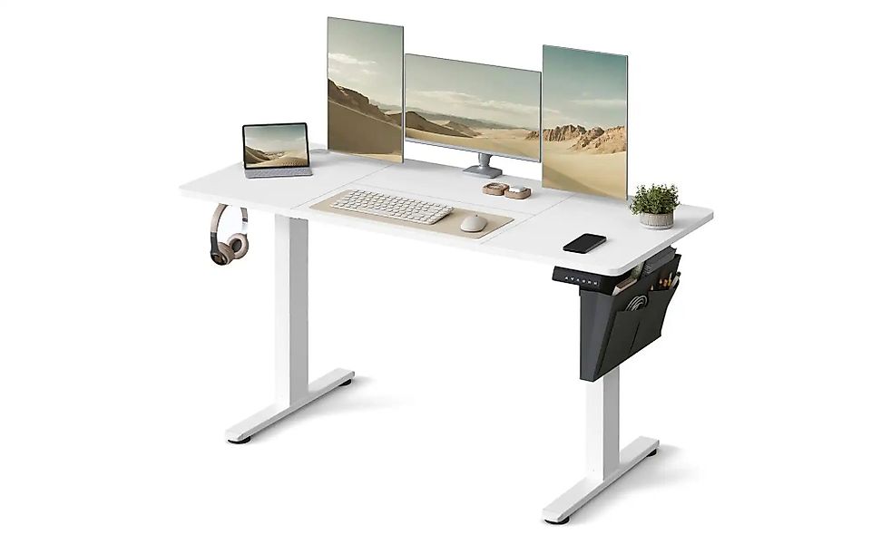 Schreibtisch   ¦ weiß ¦ Maße (cm): B: 140 H: 120 Tische > Schreibtische - H günstig online kaufen