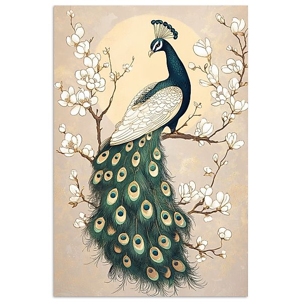 MuchoWow Poster Pfau - Zweig - günstig online kaufen