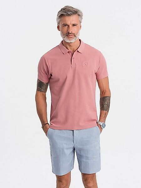 OMBRE Poloshirt Ombre Herren Pique-Strick-Poloshirt - rosa V7 S1374 XXL günstig online kaufen