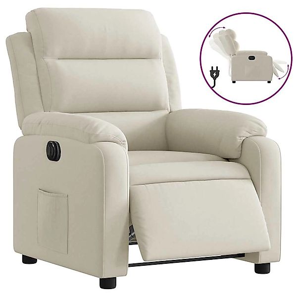 vidaXL Relaxsessel Elektrisch Creme Samt 3205079 günstig online kaufen