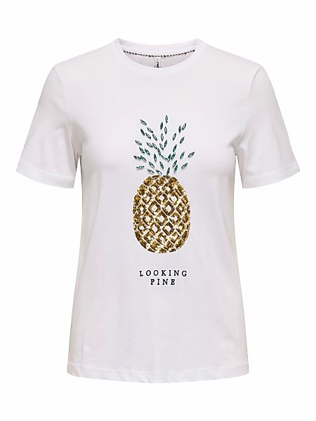 ONLY Kurzarmshirt "ONLKITA LIFE REG S/S PINEAPPLE TOP JRS" günstig online kaufen