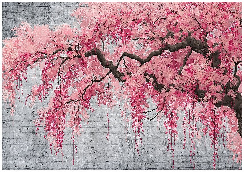 Wallarena Fototapete Baum Kirschblüte Natur Vlies Tapete Wohnzimmer Schlafz günstig online kaufen
