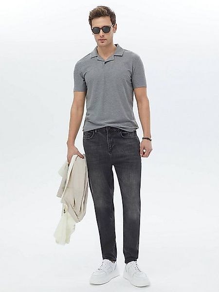 KİP Regular-fit-Jeans Antrasit Karotten Fit Denim Baumwoll-Mix Hose günstig online kaufen