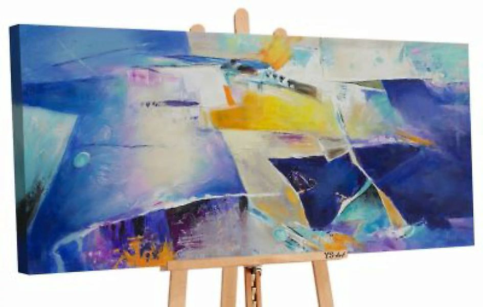 YS-Art™ "Gemälde Acryl ""Abstraktion VIII"" handgemalt auf Leinwand 120x60 günstig online kaufen
