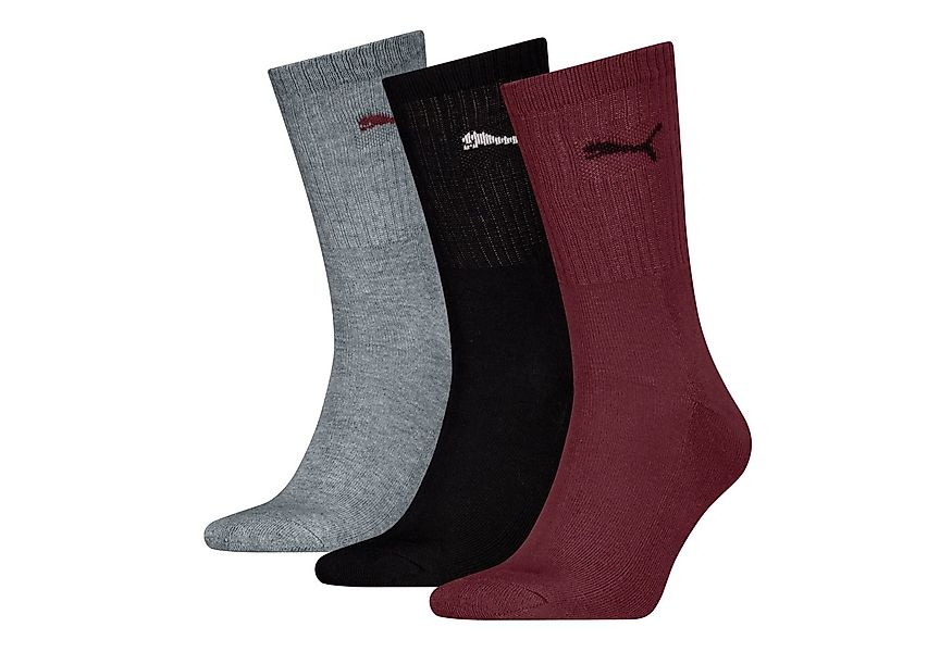 PUMA Socken PUMA UNISEX CREW SOCK 3P (3 Paar) mit farblichem Logo günstig online kaufen