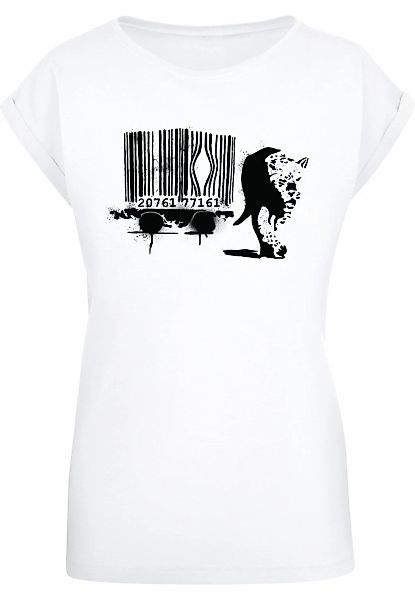 Merchcode T-Shirt "Merchcode Ladies Brandalised - Barcode Leopard Circle T- günstig online kaufen