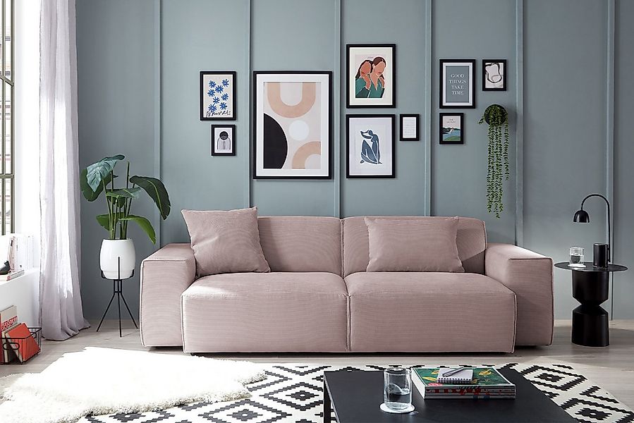 KAWOLA 3-Sitzer RANI, Sofa Couch Feincord verschiedene Farben 256x101 cm günstig online kaufen