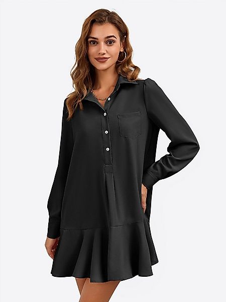 Imily Bela Minikleid Damen Button-Blusenkleid (Packung, 1-tlg., 1per-Pack) günstig online kaufen