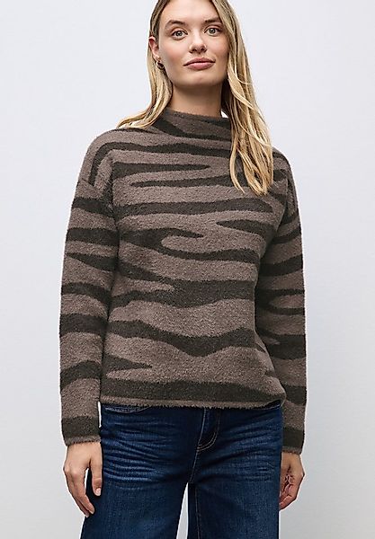 STREET ONE Strickpullover mit Animal Print, bequeme Passform günstig online kaufen