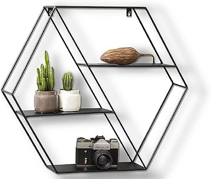 Mascot Regal LIFA LIVING Wandregal Marbella Metall 3 Etagen Hängeregal 58x1 günstig online kaufen