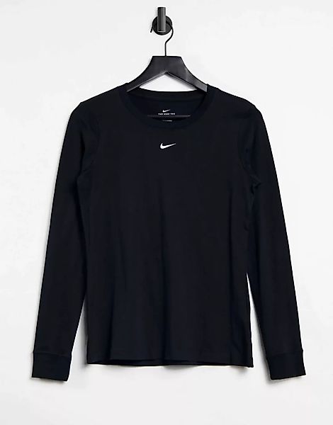 Nike – Move To Zero – Langärmliges Basic-Shirt in Schwarz günstig online kaufen