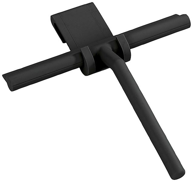 WENKO Duschabzieher Mola, Badezimmerwischer Silikon, schwarz günstig online kaufen