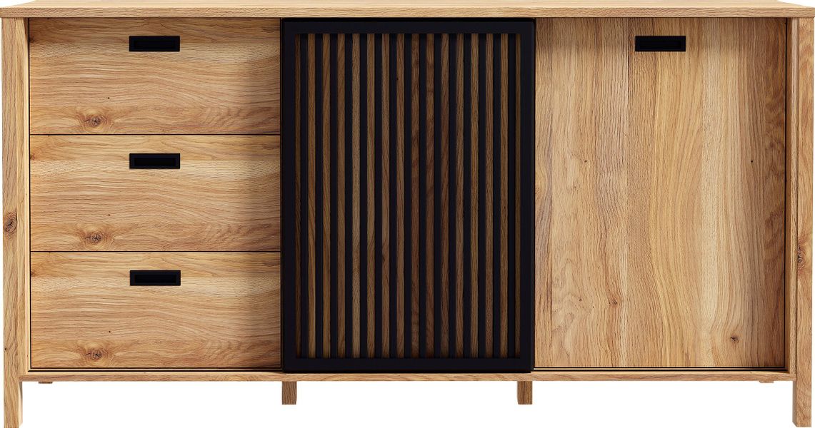 FORTE Sideboard "Jytana" Breite 174,8 cm, Tür mit Lamellenoptik, Mauvella E günstig online kaufen