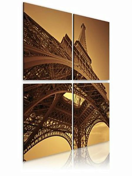 artgeist Wandbild Eiffelturm - Paris braun-kombi Gr. 90 x 90 günstig online kaufen