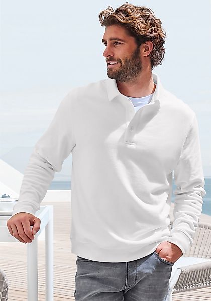 John Devin Sweatshirt, Langarm, Pullover mit Polokragen, Baumwolle günstig online kaufen