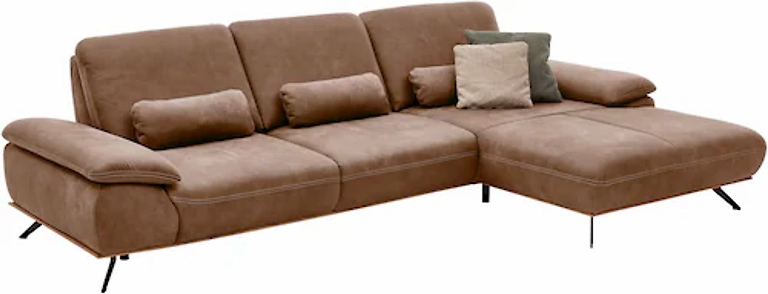 Die PlanBar Ecksofa »PN-EM18063 L-Form«, wahlweise mit echt bezogenem Rücke günstig online kaufen