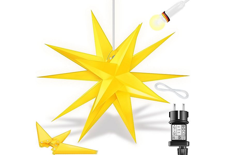 KESSER Weihnachtsfigur, Leuchtstern 3D, LED Weihnachtsstern mit Timer Innen günstig online kaufen