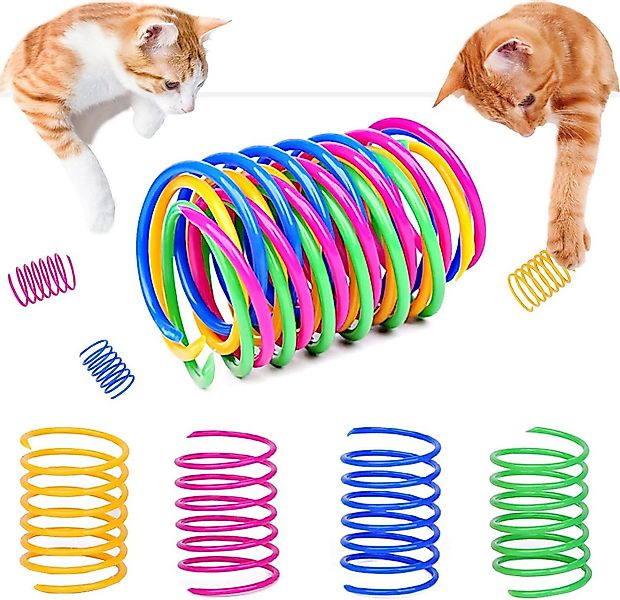 FELIXLEO Tier-Intelligenzspielzeug 20er Katze Spielzeug bunte Spiralfedern günstig online kaufen
