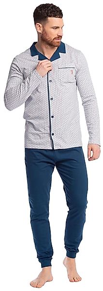 Eskimo Schlafanzug Herren Schlafanzug geknöpft (2 günstig online kaufen