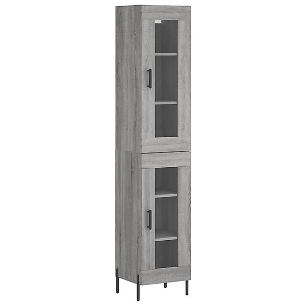 vidaXL Highboard Grau Sonoma 34,5x34x180 cm Holzwerkstoff 3199439 günstig online kaufen