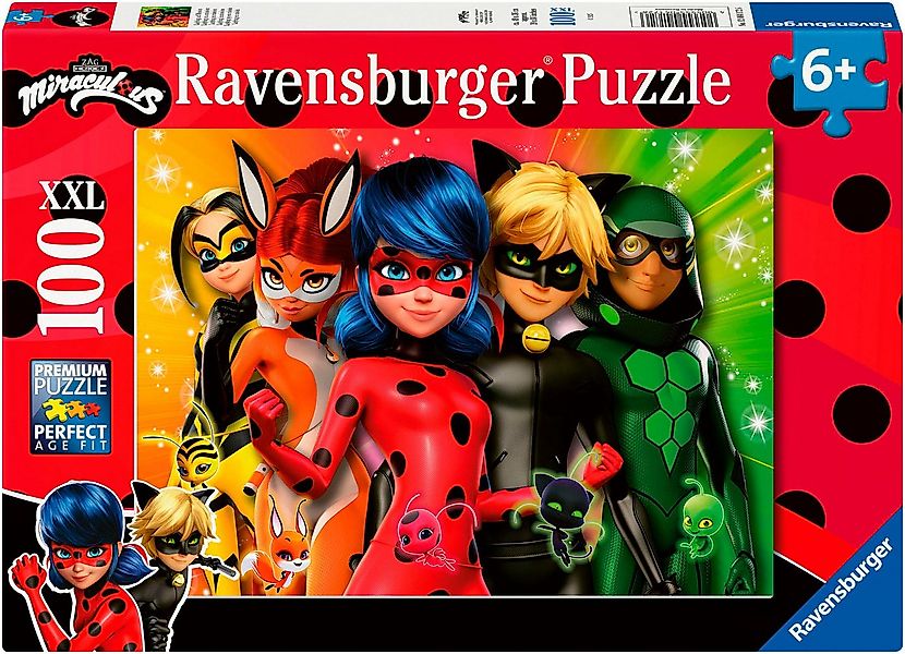 Ravensburger Puzzle Ladybug en mission, 100 Puzzleteile, Made in Germany günstig online kaufen