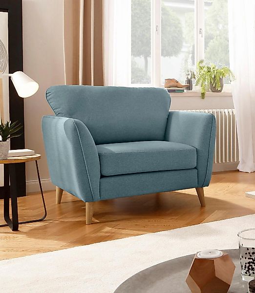 Home affaire Sessel MARSEILLE, Massivholzbeine Eiche, günstig online kaufen