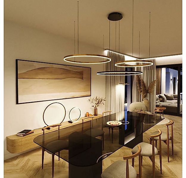 s.luce Pendelleuchte LED Ring Pendelleuchte rund Direkt oder Indirekt Alumi günstig online kaufen