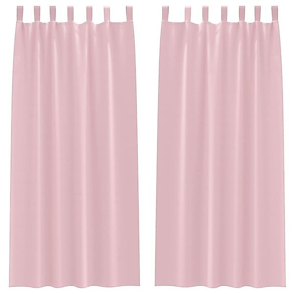 vidaXL Vorhang Verdunkelungs-Vorhänge mit Ringen Babyrosa günstig online kaufen