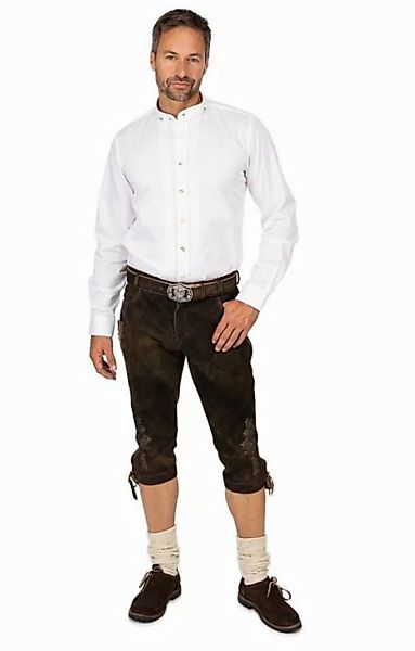 Gwandler Lederhose Lederhose kniebund mit Gürtel SEEFELD graphit gesp günstig online kaufen