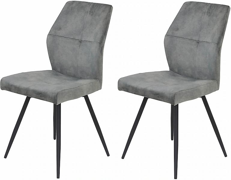 HELA 4-Fußstuhl "ALLY", (Set), 2 St., Microfaser VINTAGE-Polyester, 4-Fuß, günstig online kaufen