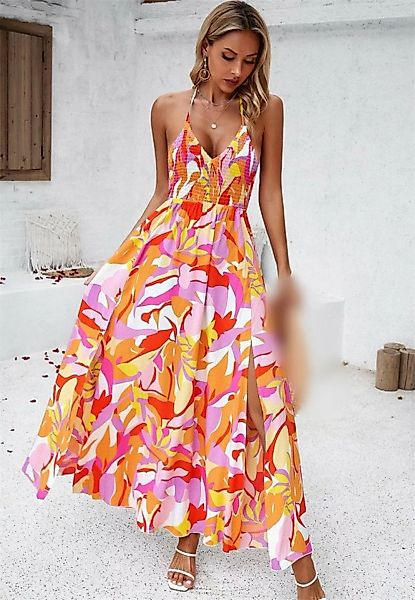 AFAZ New Trading UG Sommerkleid Lässiges, bedrucktes Strapskleid für den Fr günstig online kaufen