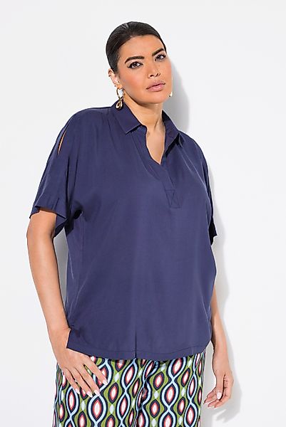 Ulla Popken Tunika Bluse Schulterschlitz Oversized günstig online kaufen