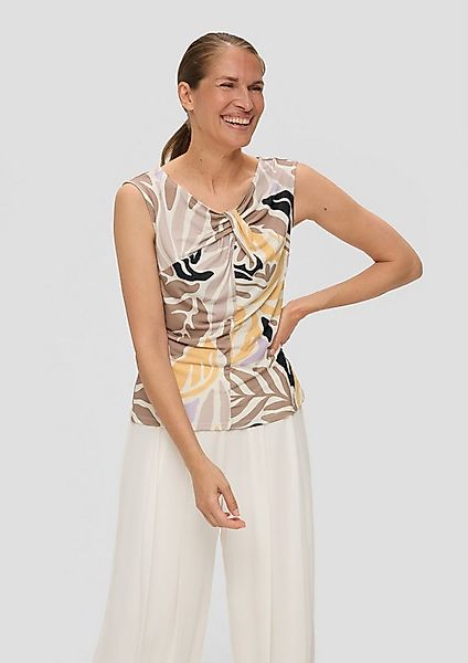 s.Oliver Muskelshirt T-Shirt T-Shirt mit Knotendetail im Slim Fit günstig online kaufen