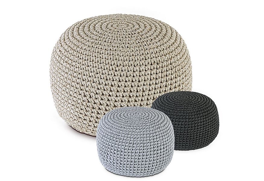 Amagohome Sitzhocker Bodenkissen Pouf Ø55 H37 Mohar Sitzhocker Sitzpouf was günstig online kaufen
