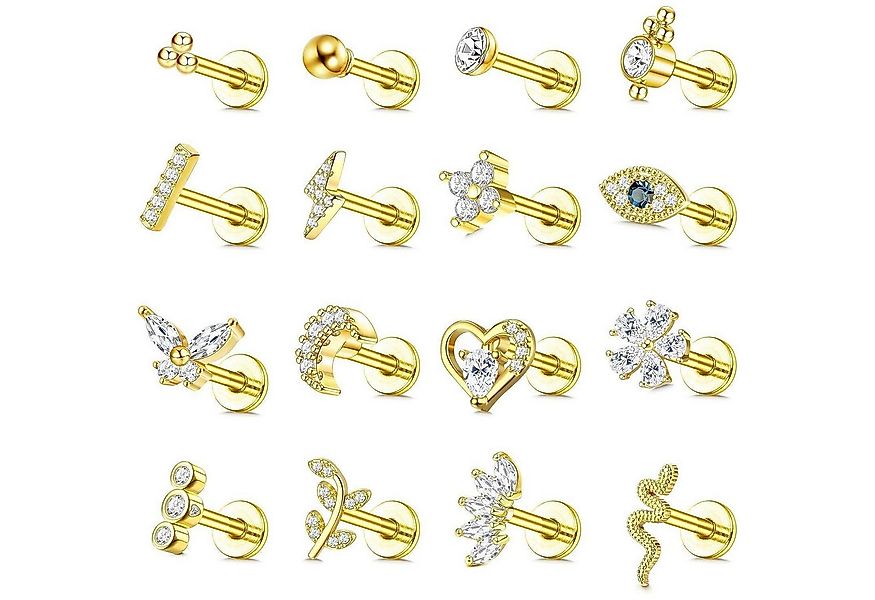LuxusKollektion Piercing-Set 16G Helix Tragus Piercing Knorpel Ohrringe Dam günstig online kaufen