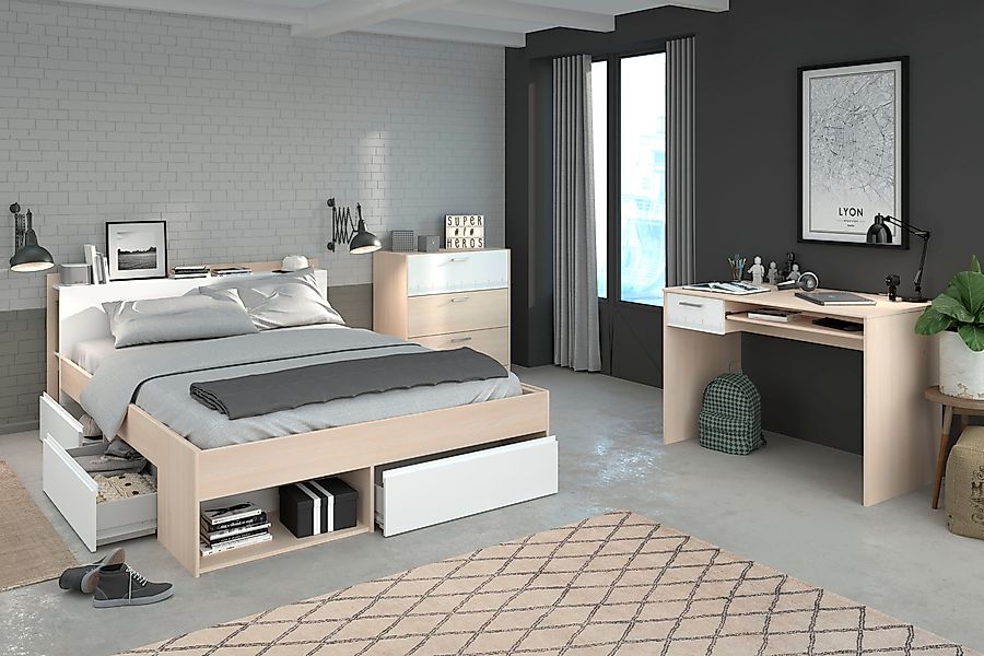 Parisot Jugendzimmer-Set "Most", (Set, 3 tlg., Bett mit Schubkästen, Schrei günstig online kaufen