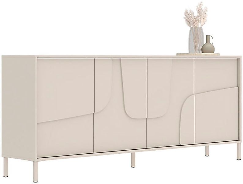 INOSIGN Sideboard Stone, 205 cm breit, 4 Türen, Anrichte, Kommode, Stauraum günstig online kaufen