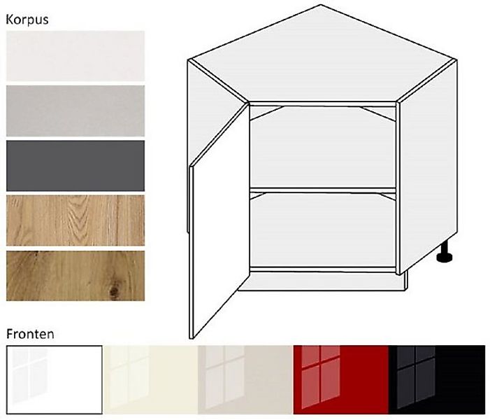 Feldmann-Wohnen Eckunterschrank PLATINIUM (Unterschrank, Küchenschrank) PN- günstig online kaufen
