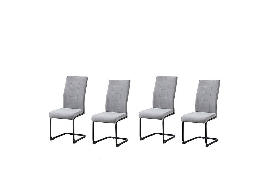 HTI-Line Freischwinger Schwingstuhl 4er-Set Grau LennyP (Set, 4 St), Freisc günstig online kaufen