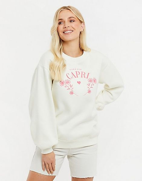 Threadbare Rundhalspullover Capri Embroidered Crew Neck (1-tlg) mit Sticker günstig online kaufen