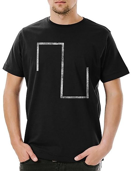 Urban Backwoods Print-Shirt Wave Square Herren T-Shirt Synthesizer Electro günstig online kaufen