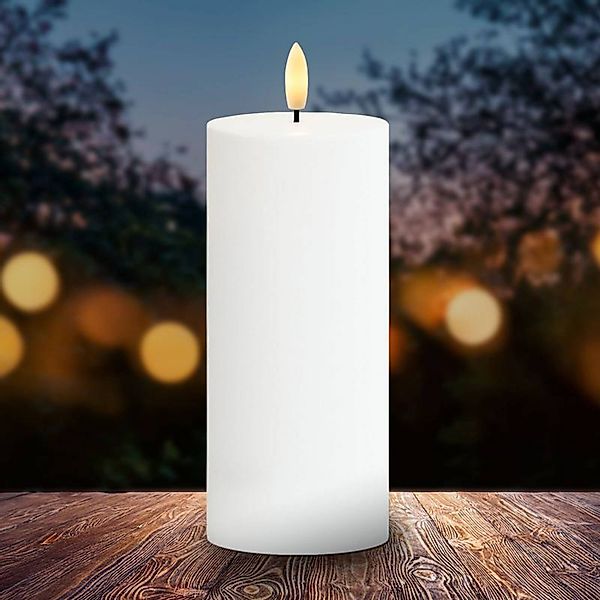 LED-Kerze Sille, Solarbetrieb, Höhe 20 cm, weiß, IP44 günstig online kaufen