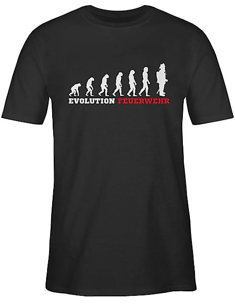 Shirtracer T-Shirt Evolution Feuerwehr Feuerwehr günstig online kaufen