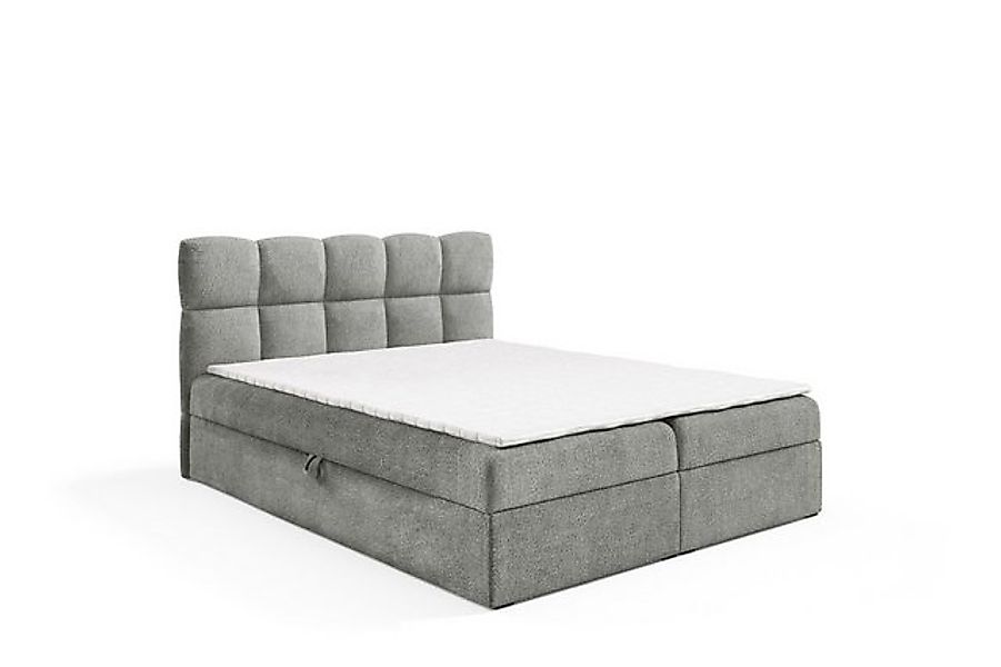 yourhouse24 Boxspringbett Negros, Doppelbett mit Bonell-Matratze + Topper günstig online kaufen