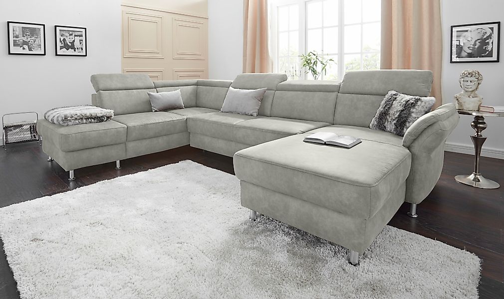 sit&more Wohnlandschaft »Avignon U-Form« wahlweise mit Bettfunktion und Sta günstig online kaufen