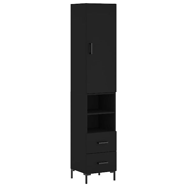 vidaXL Highboard Highboard Schwarz 34,5x34x180 cm günstig online kaufen