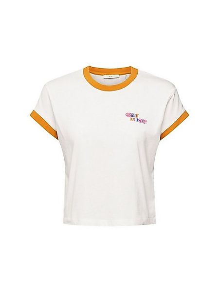 edc by Esprit T-Shirt Verkürztes Logo-T-Shirt, 100% Baumwolle (1-tlg) günstig online kaufen