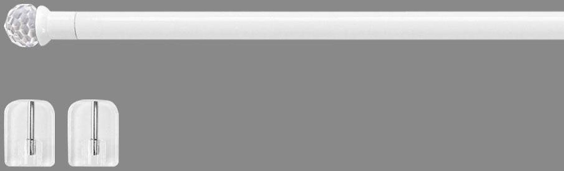 Good Life Vitragenstange Crystal, Ø 10 mm, 1-läufig, ausziehbar, ohne Bohre günstig online kaufen