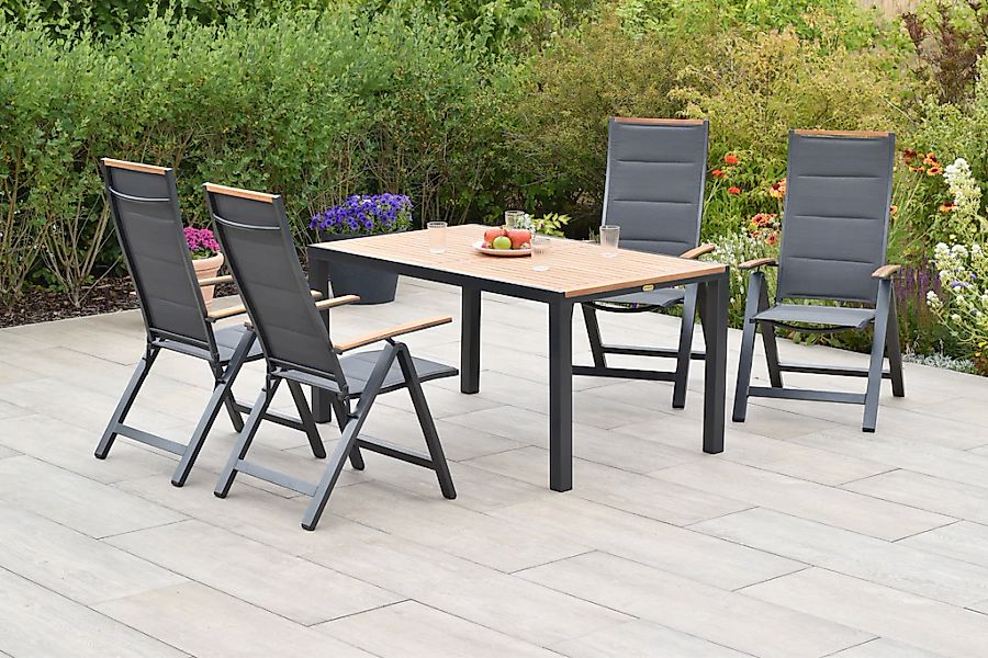 MERXX Garten-Essgruppe ""Verona"", (Set, 5 tlg., 5-fach verstellbare Rücken günstig online kaufen